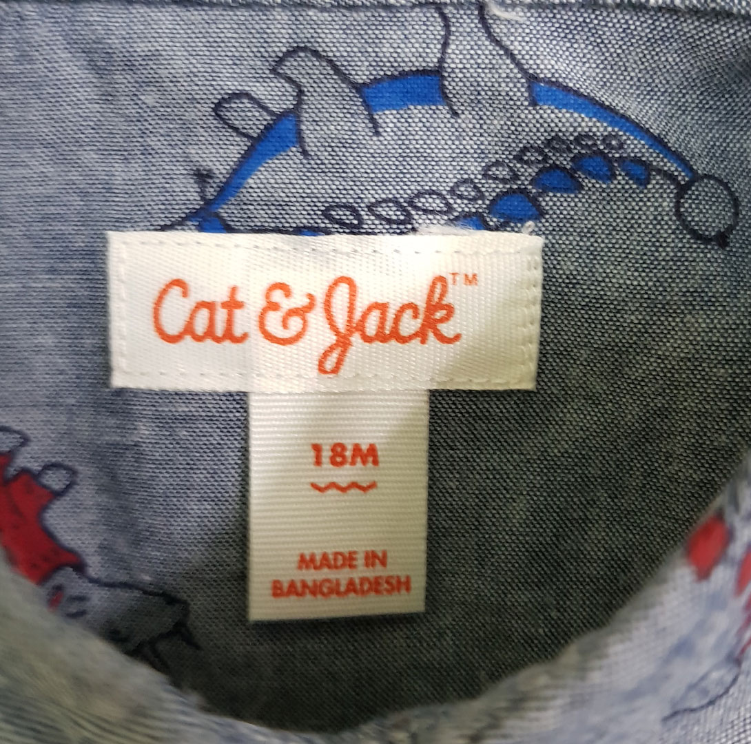 پیراهن پسرانه 22836 سایز 18 ماه تا 5 سال مارک CAT&JACK