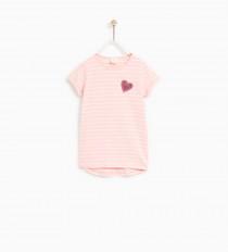 تی شرت دخترانه 23304 سایز 5 تا 14 سال مارک ZARA