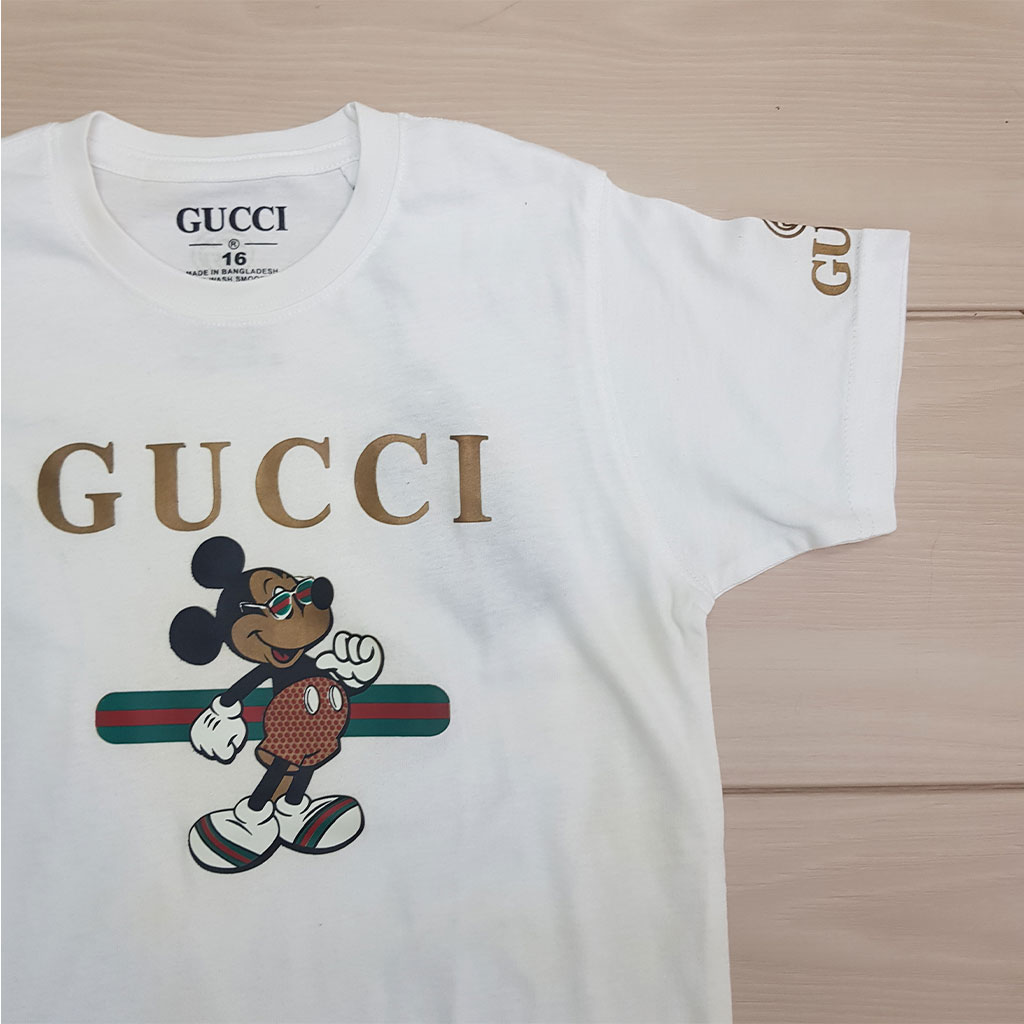 تی شرت پسرانه 24592 سایز 2 تا 16 سال مارک GUCCI