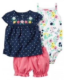 ست سه تکه دخترانه 24888 سایز 6 تا 24 ماه کد 6 مارک Carters