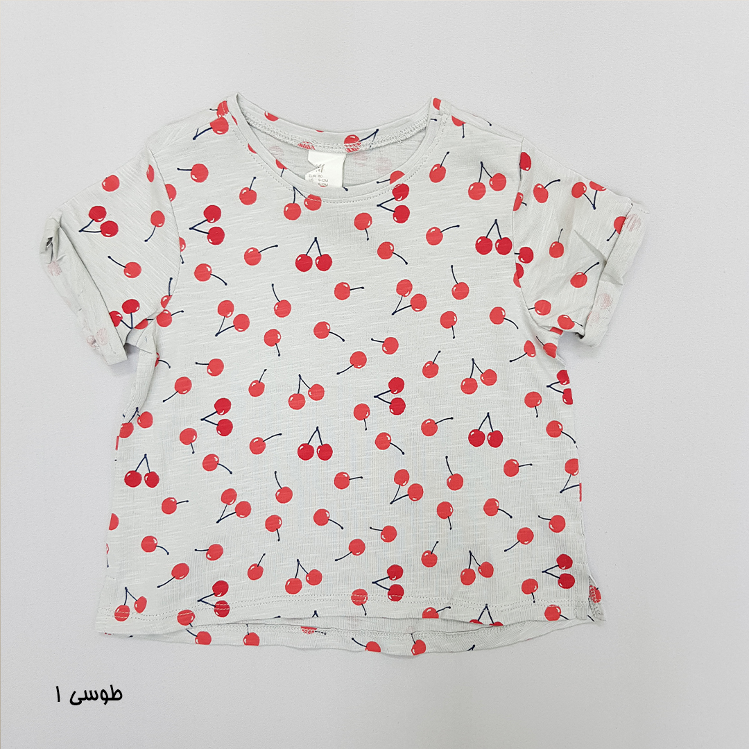 تی شرت دخترانه 31753 سایز 6 ماه تا 4 سال مارک H&M