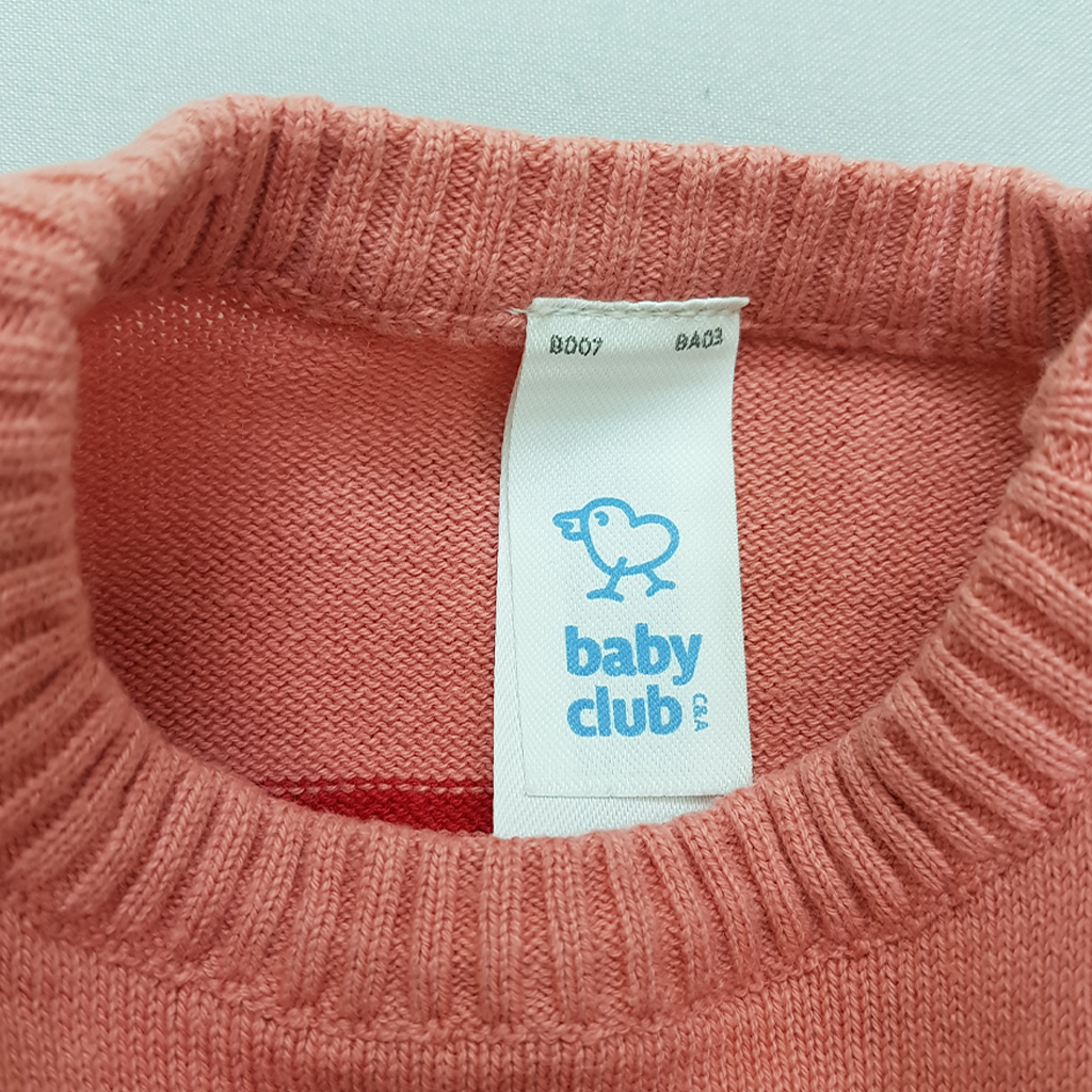 بافت بچگانه سایز 6 تا 9 ماه کد 8883 مارک baby club