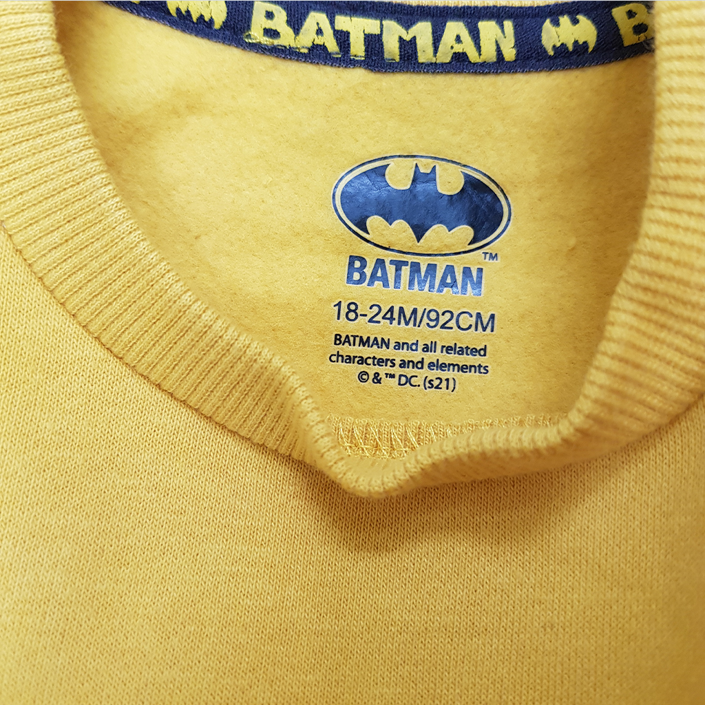 پلیور توپنبه ای پسرانه 33526 سایز بدوتولد تا 36 ماه مارک BATMAN
