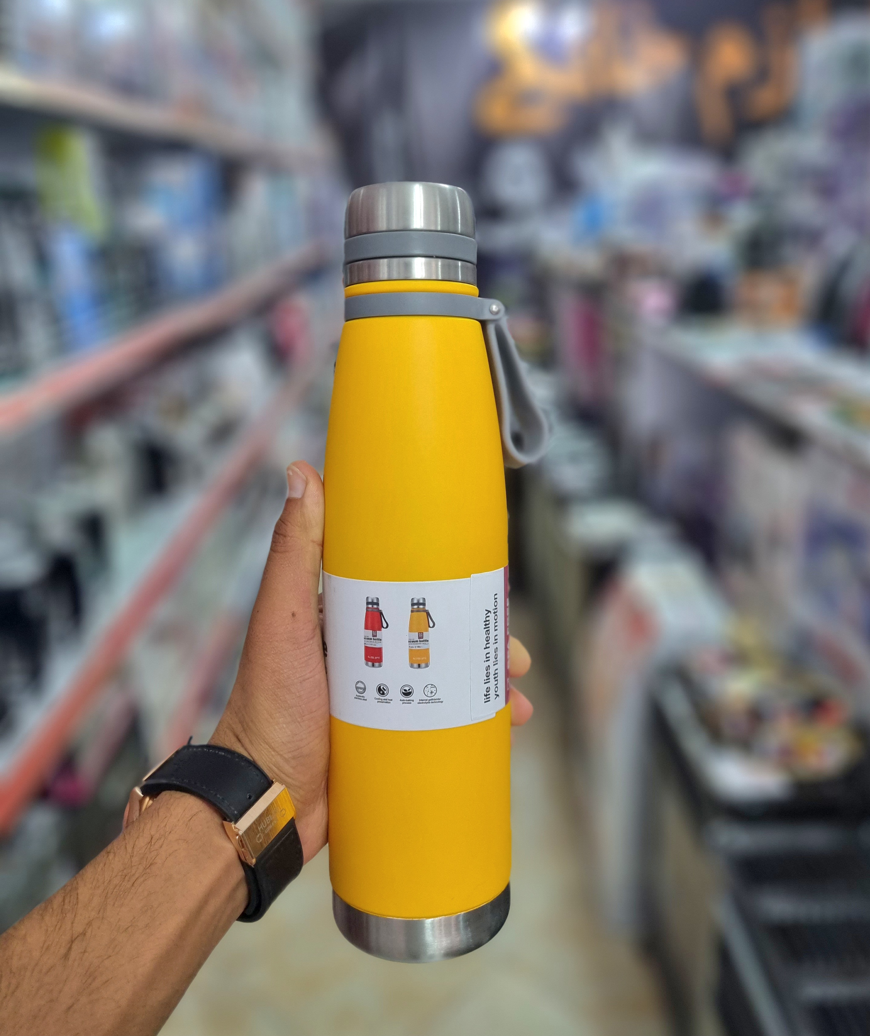 فلاسک یک لیتری تمام استیل دوجداره vacuum bittle کد 802006