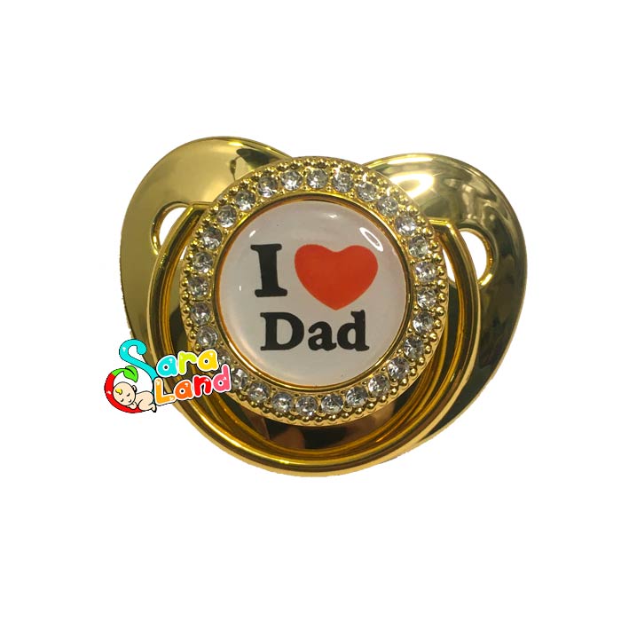 پستونک نگین دار با زنجیر کودک کد 412766