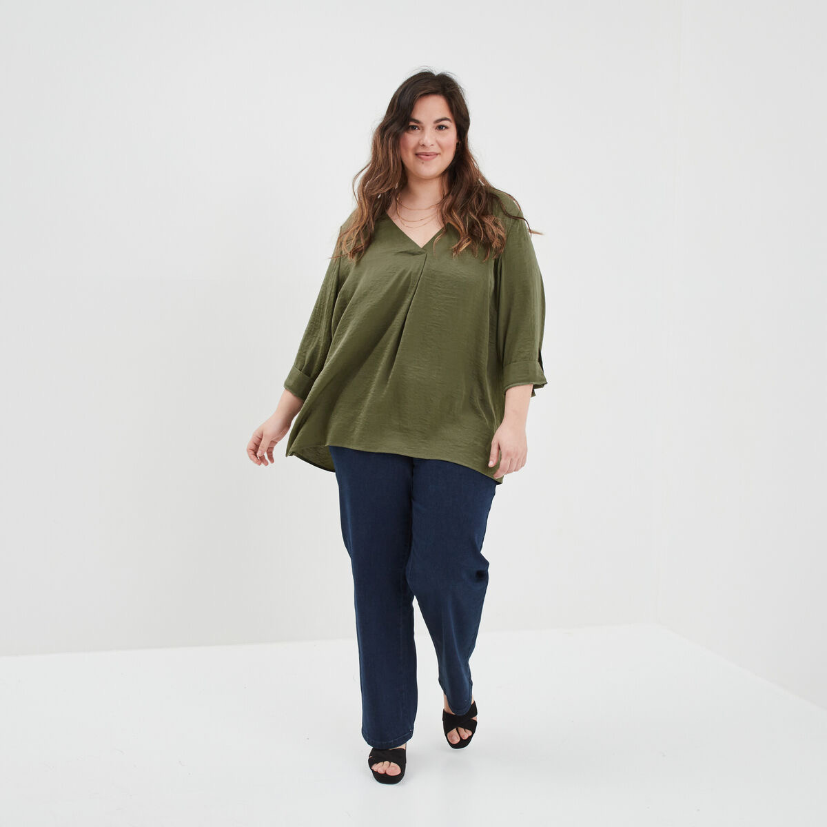 شومیز زنانه 22670 سایز 46 تا 54 مارک MODA VISTA   *