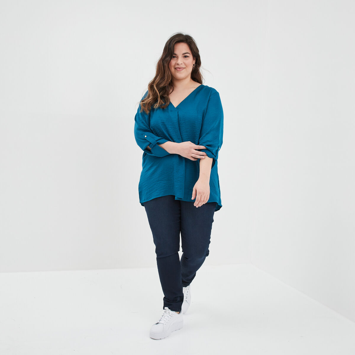 شومیز زنانه 22670 سایز 46 تا 54 مارک MODA VISTA   *
