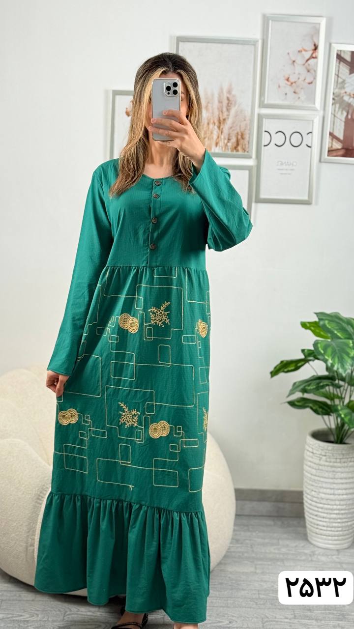 پیراهن گلدوزی زنانه کد 417252