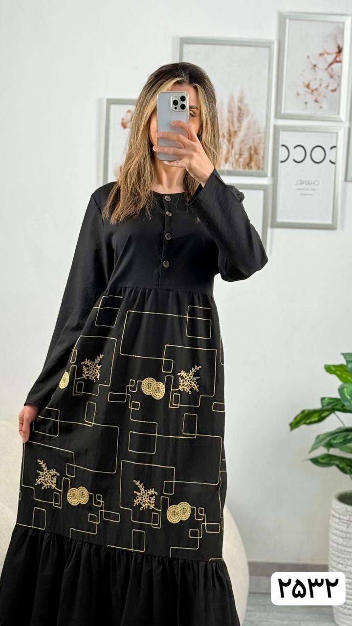 پیراهن گلدوزی زنانه کد 417252