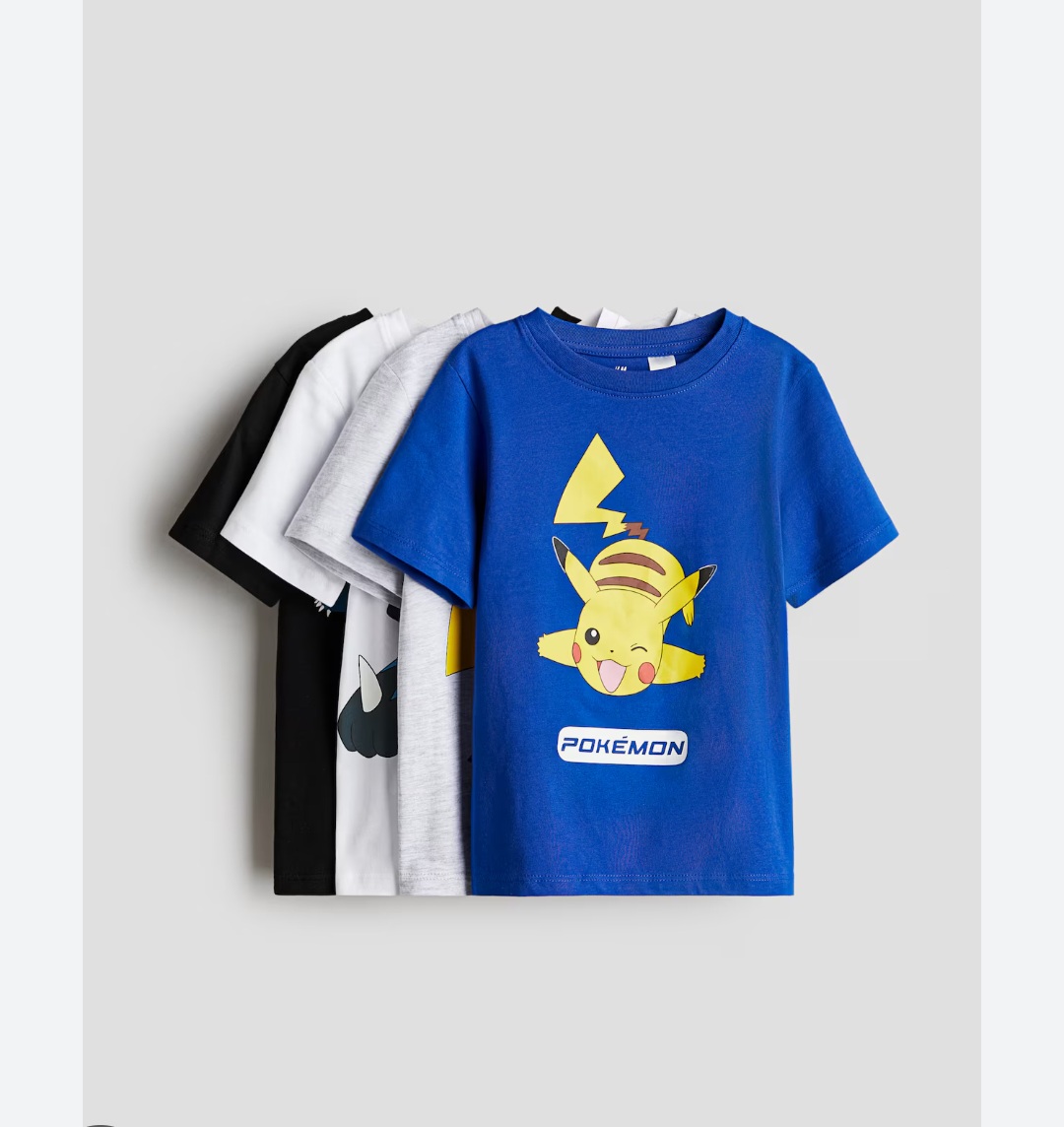 تی شرت پسرانه 27995 سایز 3 تا 10 سال مارک H&M