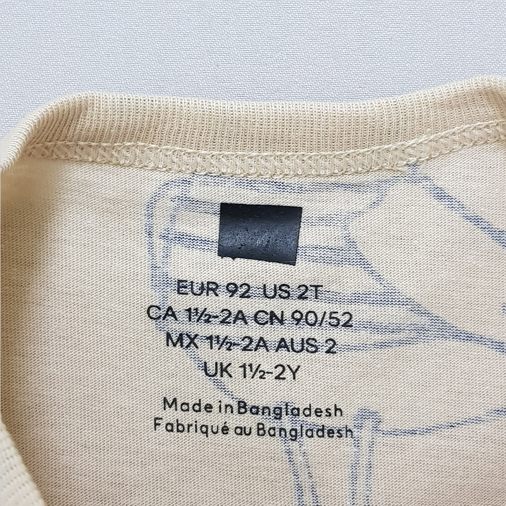 تی شرت پسرانه 27974 سایز 1.5 تا 12 سال کد 3 مارک H&M