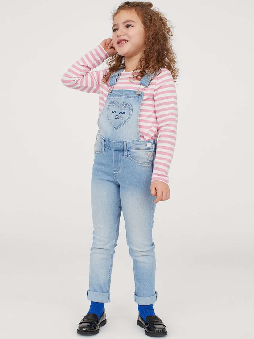 پیشبندار شلواری دخترانه 28170 سایز 1.5 تا 10 سال مارک H&M