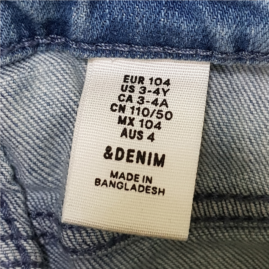 پیشبندار شلواری دخترانه 28172 سایز 1.5 تا 10 سال مارک H&M