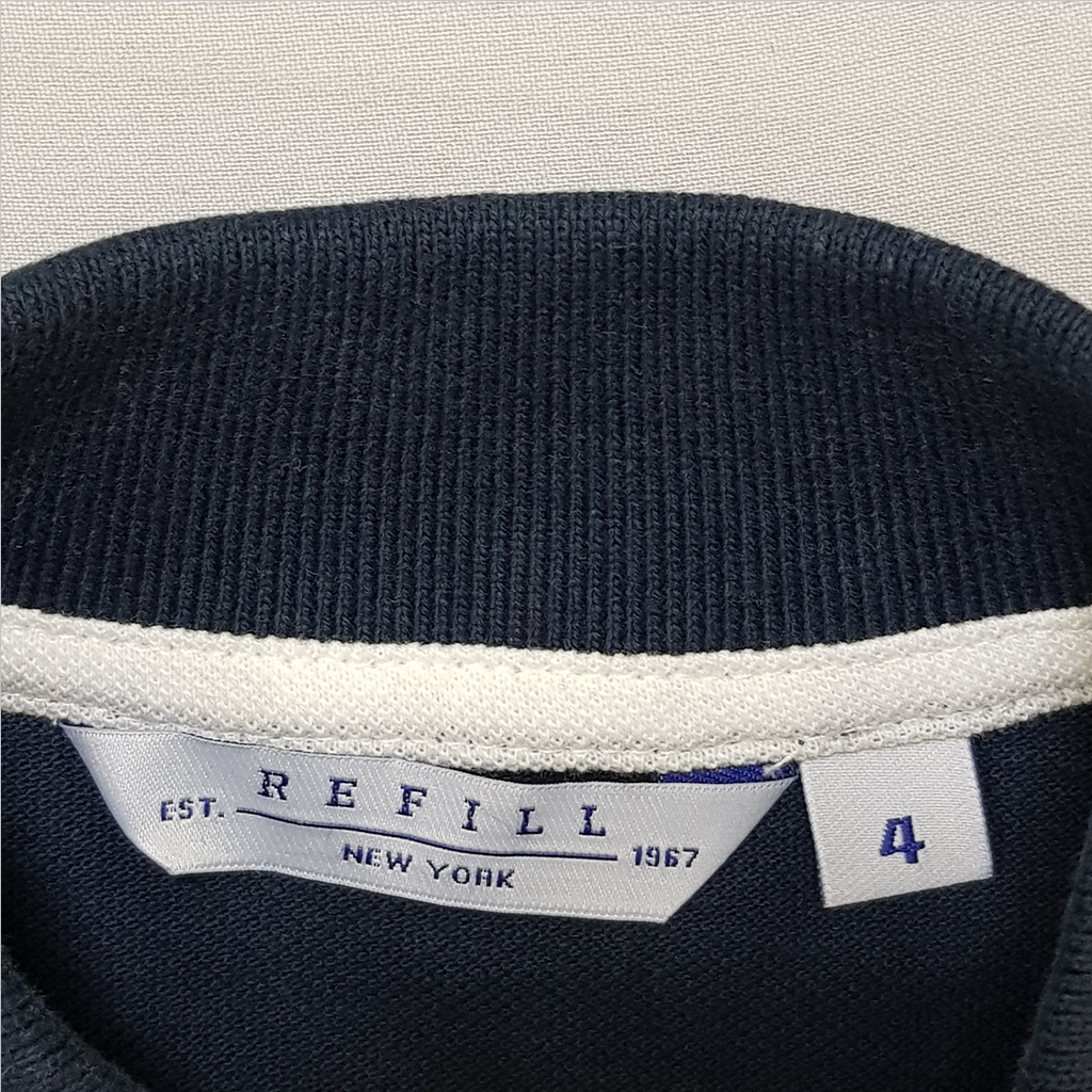 تی شرت یقه دار پسرانه 28242 سایز 4 تا 10 سال مارک REFILL   *