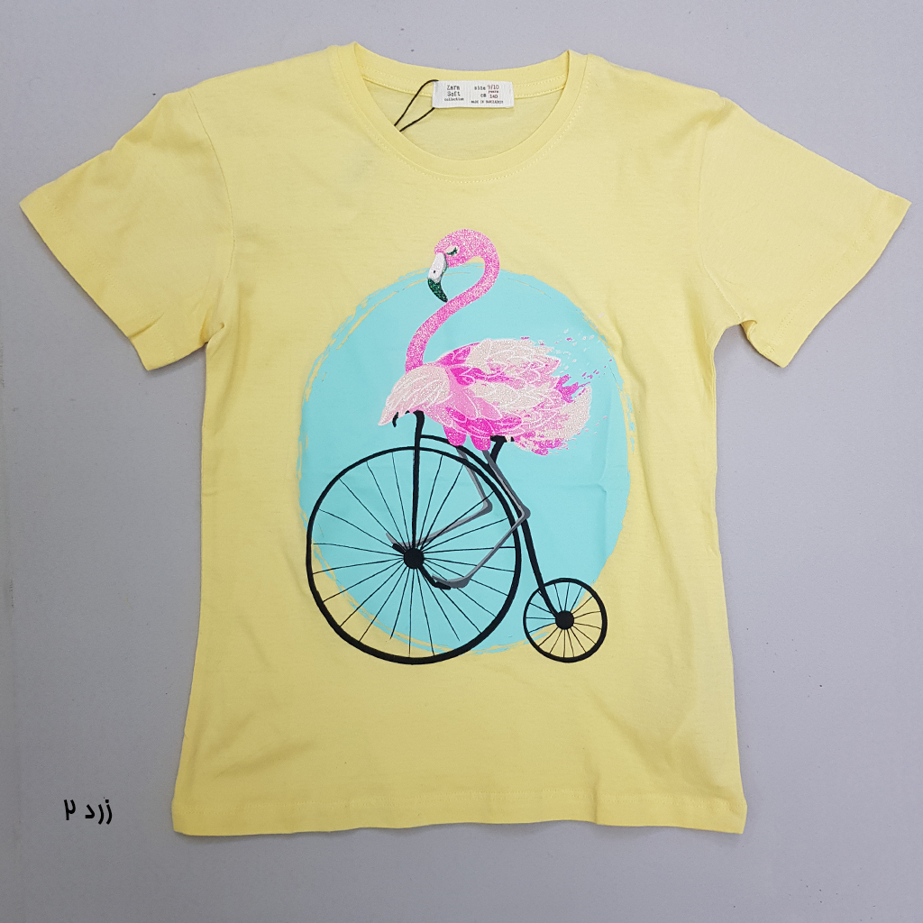 تی شرت دخترانه 27430 سایز 7 تا 14 سال کد 1 مارک ZARA   *