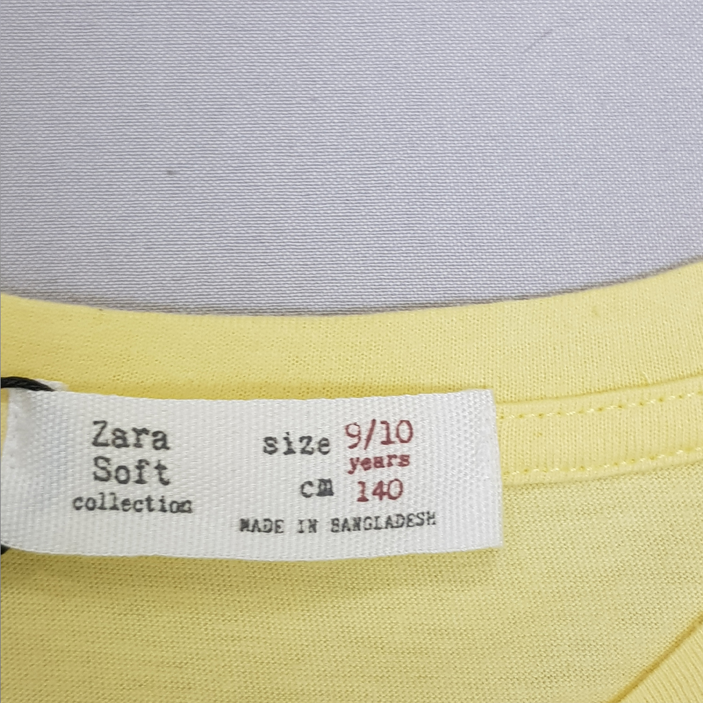 تی شرت دخترانه 27430 سایز 7 تا 14 سال کد 1 مارک ZARA   *