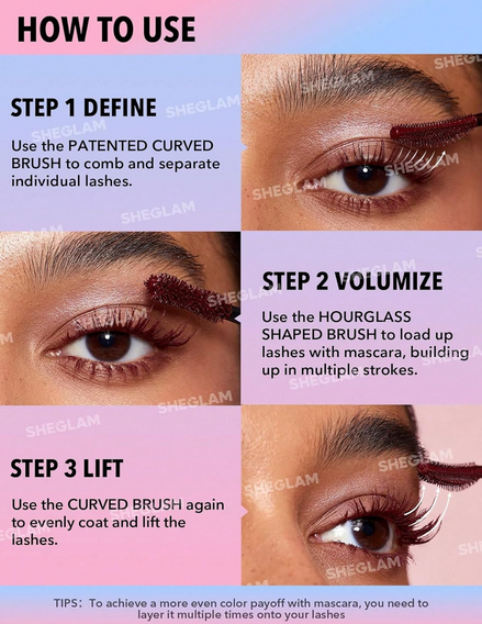 ریمل دو سر شیگلم SHEGLAM All-In-One Volume & Length Mascara کد 2334