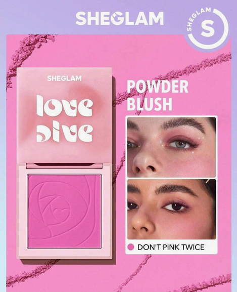 رژگونه پودری شیگلم SHEGLAM Love Dive Tender Heart Powder Blush کد 2343