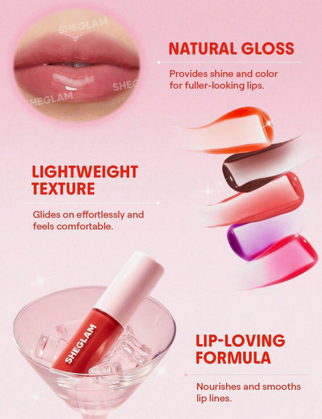 روغن لب آبرسان و مرطوب کننده مدل ژلی واو شیگلم SHEGLAM Jelly Wow Tinted Lip Oil کد 2347