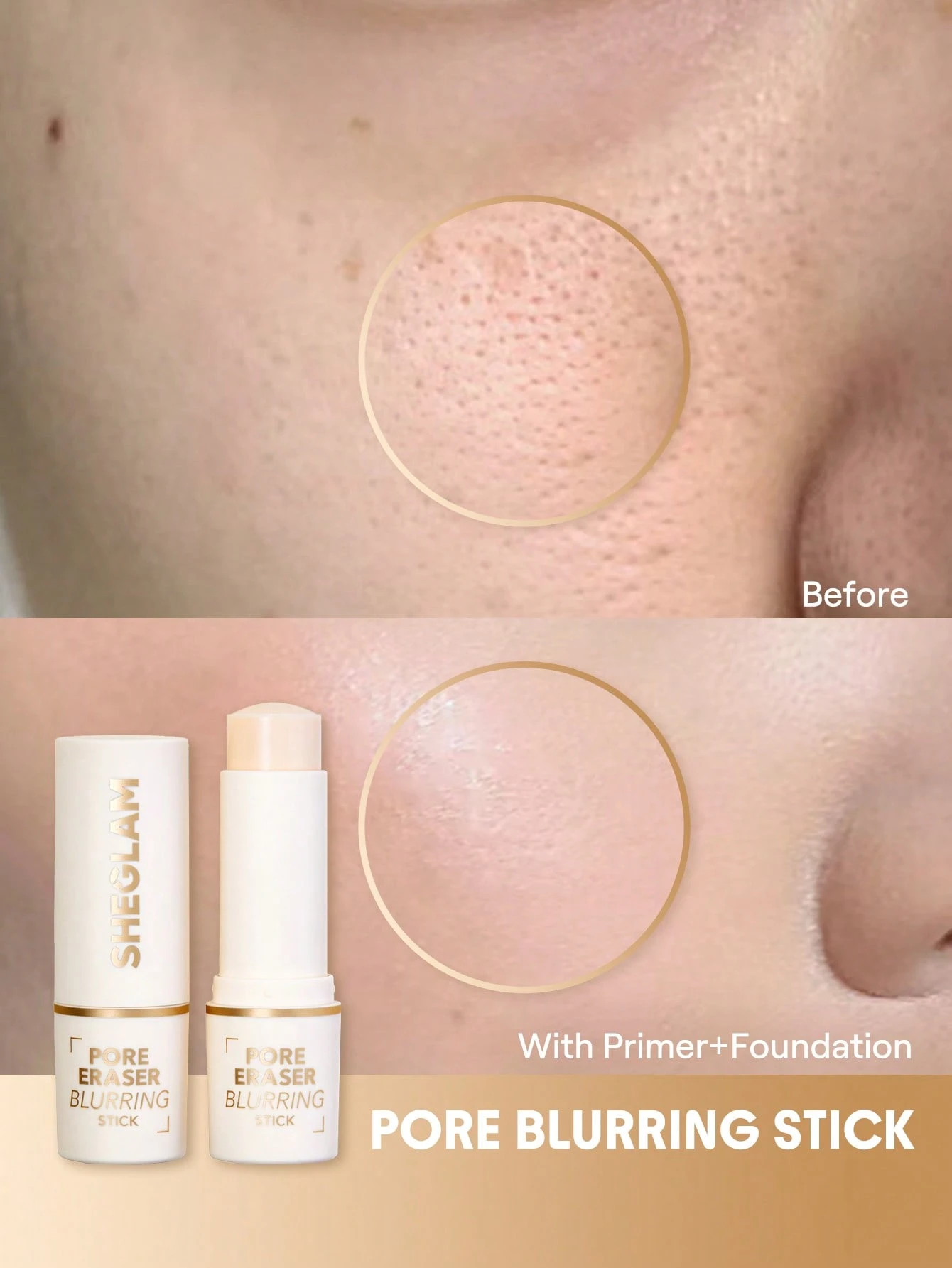 استیک کنترل چربی و پرکننده منافذ پوست شیگلم SHEGLAM Pore Eraser Blurring Stick کد 2726