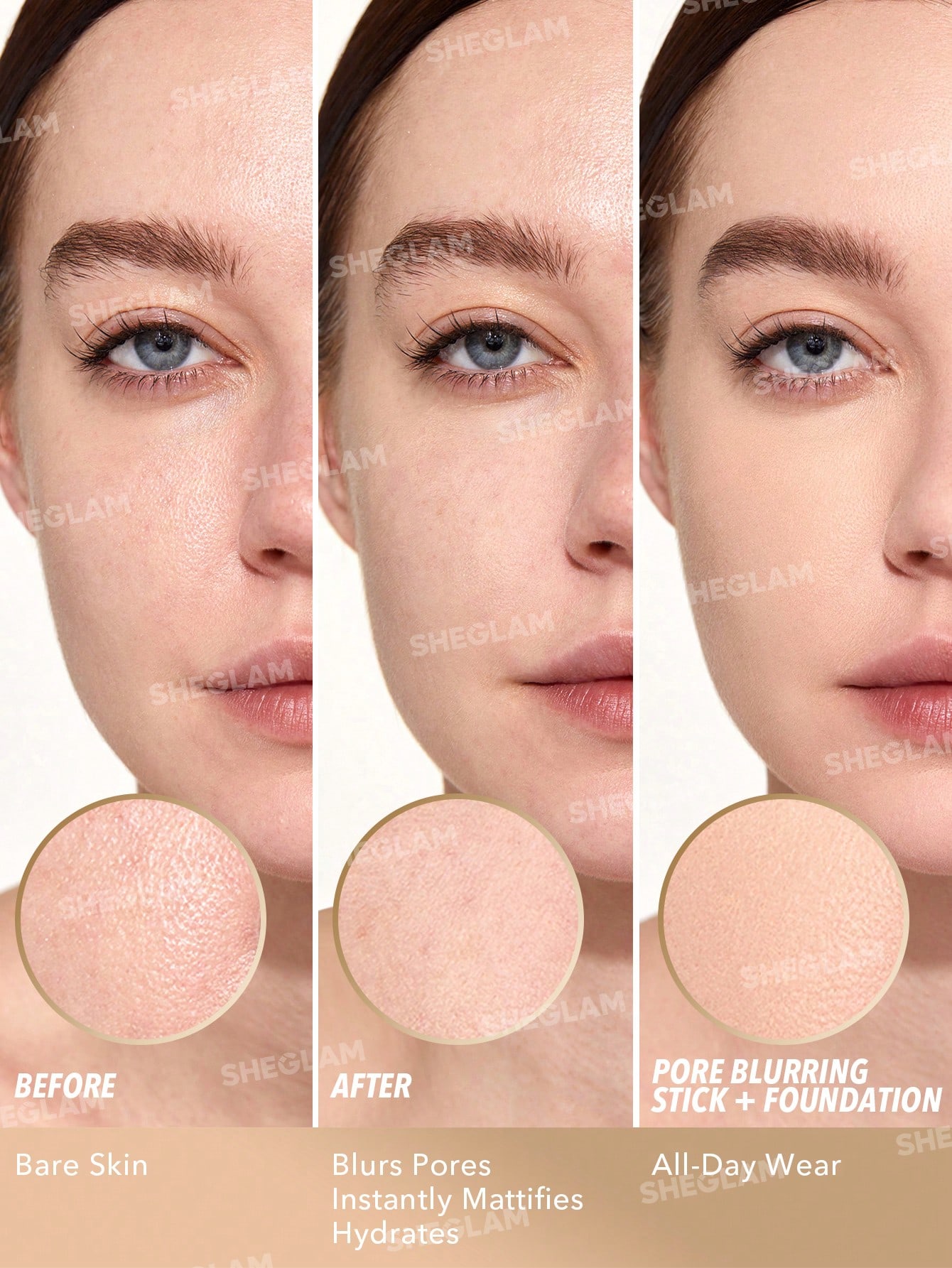 استیک کنترل چربی و پرکننده منافذ پوست شیگلم SHEGLAM Pore Eraser Blurring Stick کد 2726