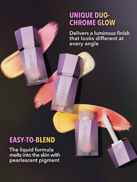 هایلایتر مایع کروم شیگلم HEGLAM Chroma-Glow Bloom Liquid Highlighter- کد 2353