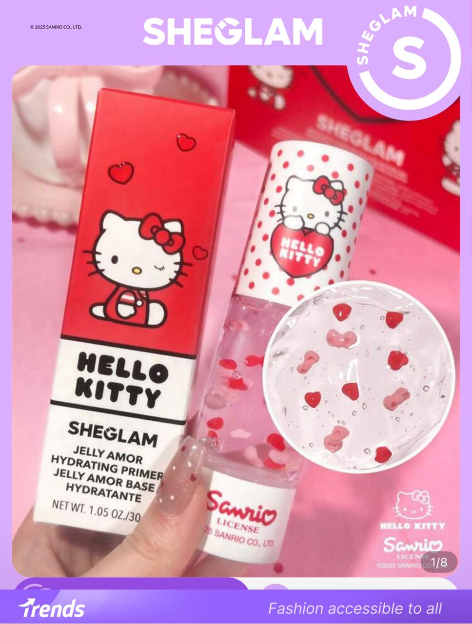 پرایمر آبرسان Hello Kitty｜SHEGLAM Jelly Amor Hydrating Primer کد 2586