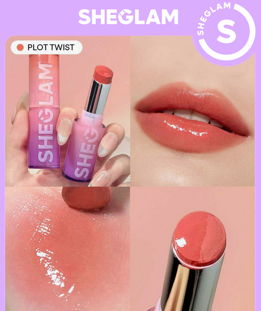 رژلب براق شیگلم SHEGLAM Mirror Kiss High-Shine Lipstick کد 2590