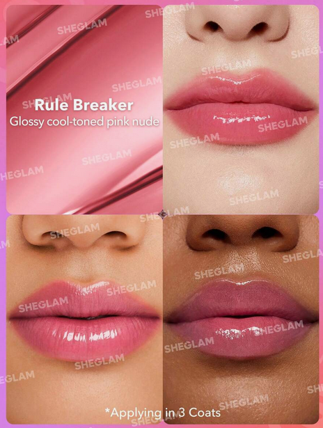 رژلب براق شیگلم SHEGLAM Mirror Kiss High-Shine Lipstick کد 2590