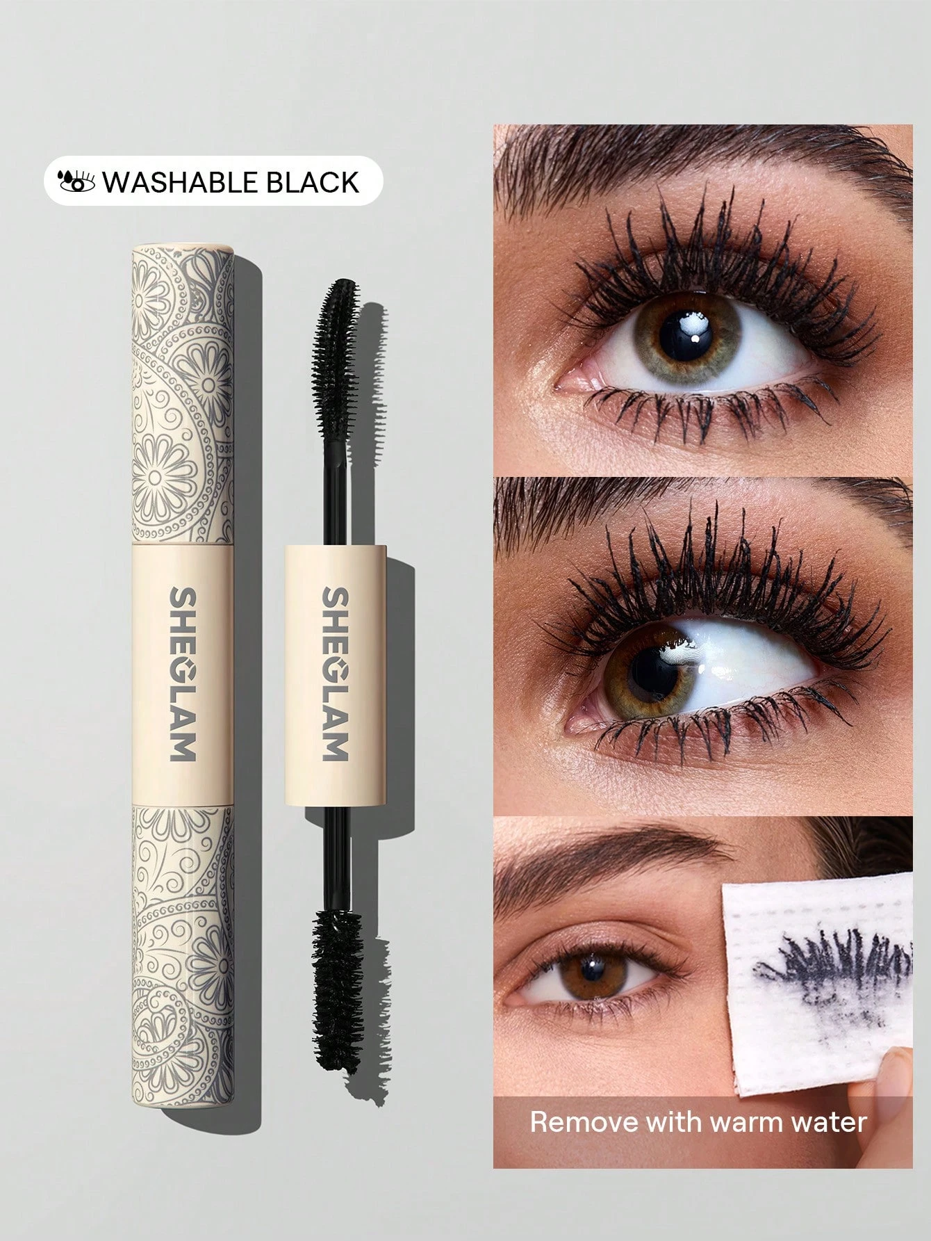 ریمل دو طرفه حجم دهنده و بلند کننده مژه شیگلم SHEGLAM All-In-One Volume & Length Mascara کد 2729