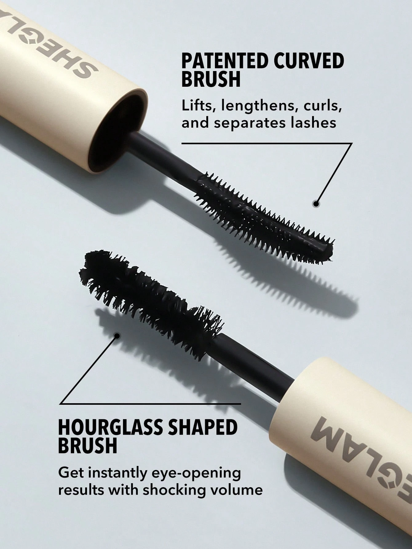 ریمل دو طرفه حجم دهنده و بلند کننده مژه شیگلم SHEGLAM All-In-One Volume & Length Mascara کد 2729