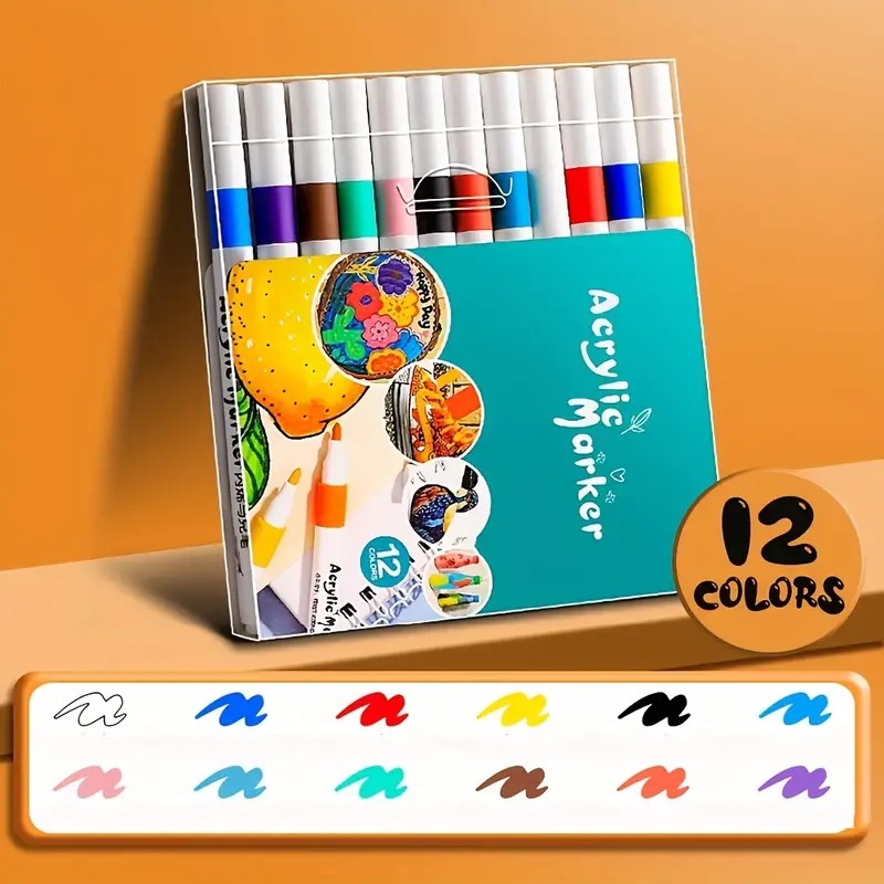 بسته 12 عددی ماژیک اکریلیک کد 2513